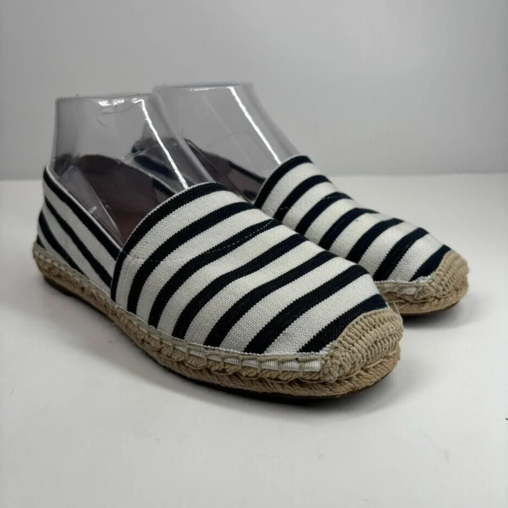 Vionic Valeri Women's US 7 Striped Casual Flats Slip-On Espadrille Comfort Shoes